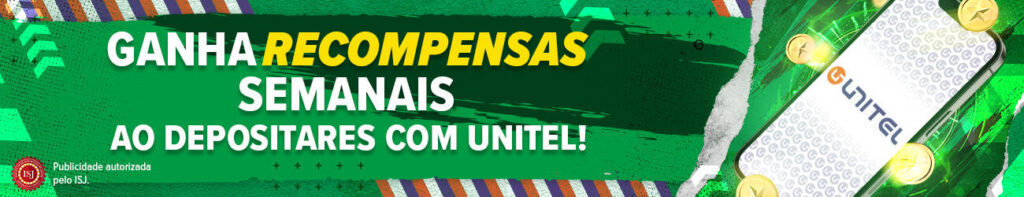 Faz um mínimo de 5 depósitos com a Unitel todas as semanas e recebe as tuas recompensas!